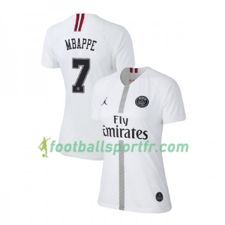 Tenue Paris Saint Germain Mbappe 7 Jordan Blanc Féminine Troisième 2018-2019 Maillot de Foot